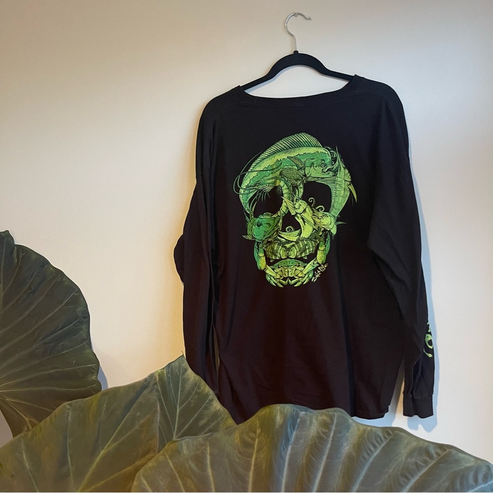 Salt Life Long Sleeve Black Tshirt (L)